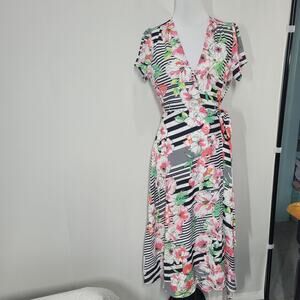 Yumi Kim Jubilee Spin Me Around Wrap Midi Dress Size X-Small Flutter Sleeve
